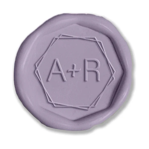 2 Letter Wedding Custom Octagon Wax Seal Stamp with Plus Sign  #2531 - Image 2