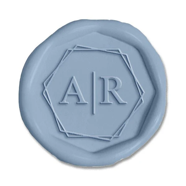 2 Letter Octagon Monogram Custom Wax Seal Stamp- with choice of Handle #2530 - Image 2