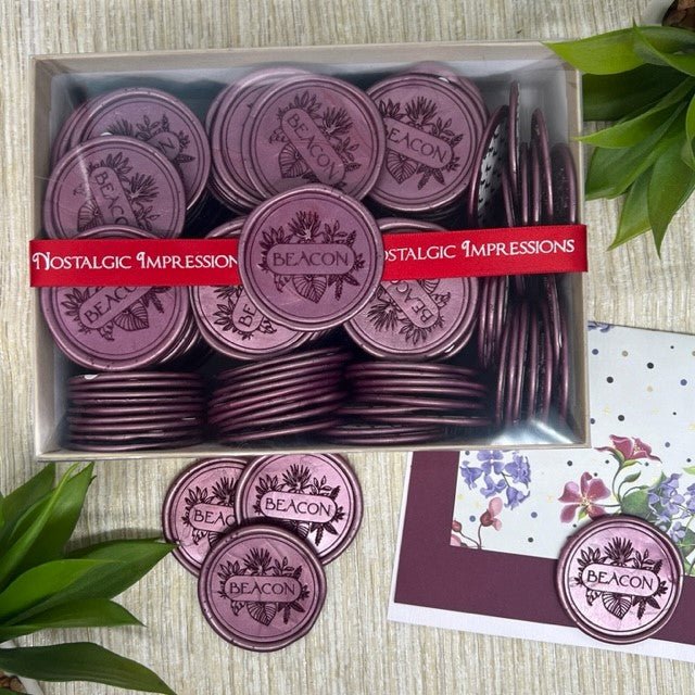 Adhesive Wax Seal Stickers with your Logo or Art-Extra Large Size 2" Finished Size Made with a 1 3/4" Die - Image 4
