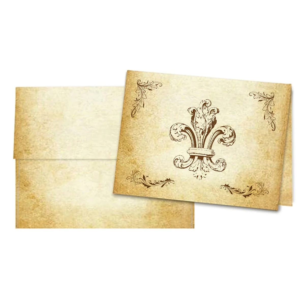 Aged Parchment Printed Note Card Set with Envelopes 8/8 - 8 Designs with Personalization Option - Image 5