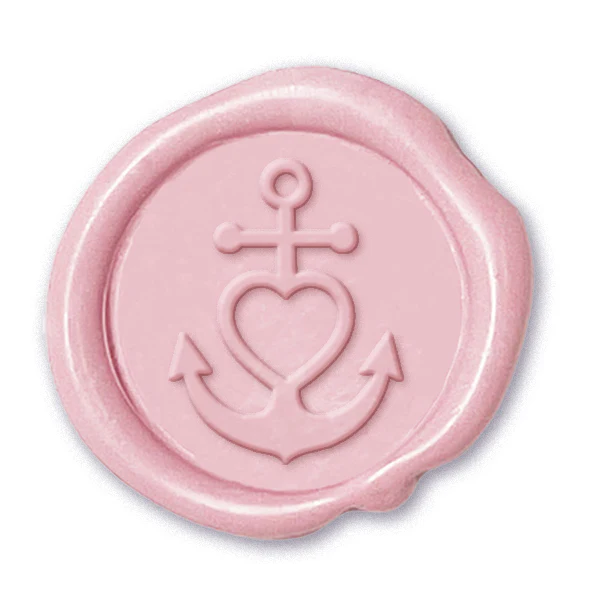 Anchored Heart Wax Seal Stamp #1382 -USA Handcrafted - Image 2