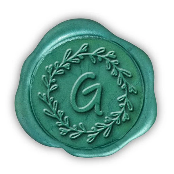 Angelina Single Initial Adhesive Wax Seals #8003 Bundle with Stamp - Image 2