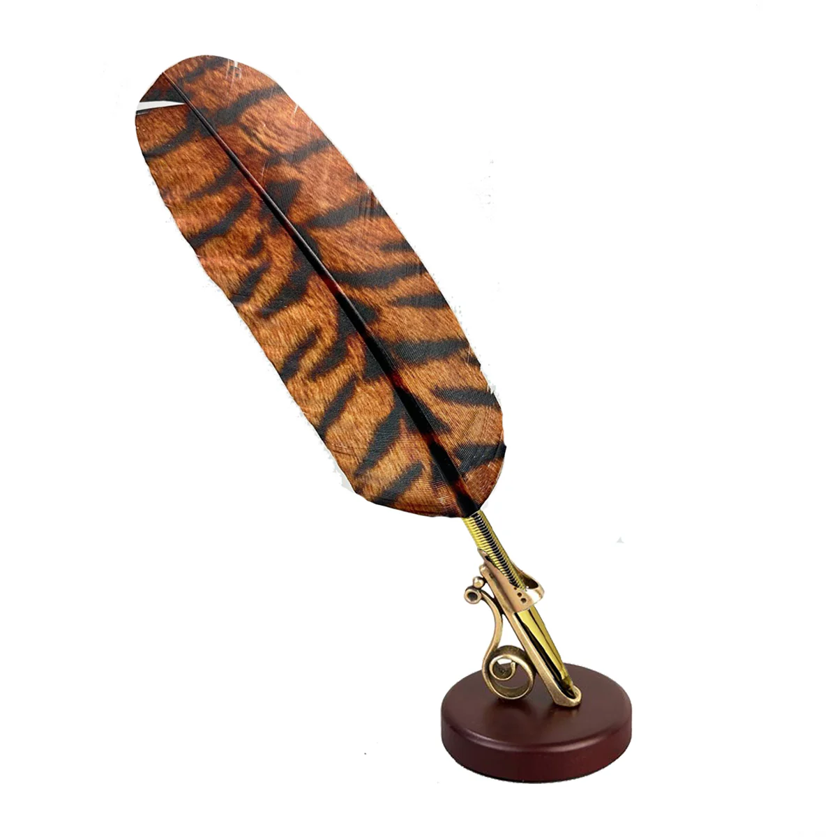 Animal Print Feather Ballpoint Pen with 2 refills in folder - Image 11