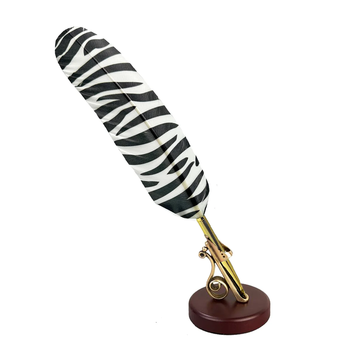 Animal Print Feather Ballpoint Pen with 2 refills in folder - Image 12