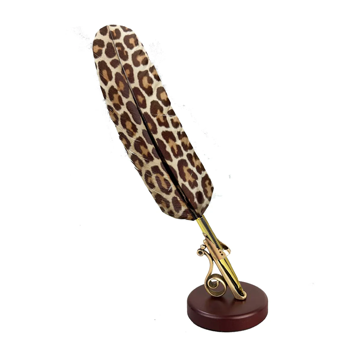 Animal Print Feather Ballpoint Pen with 2 refills in folder - Image 8
