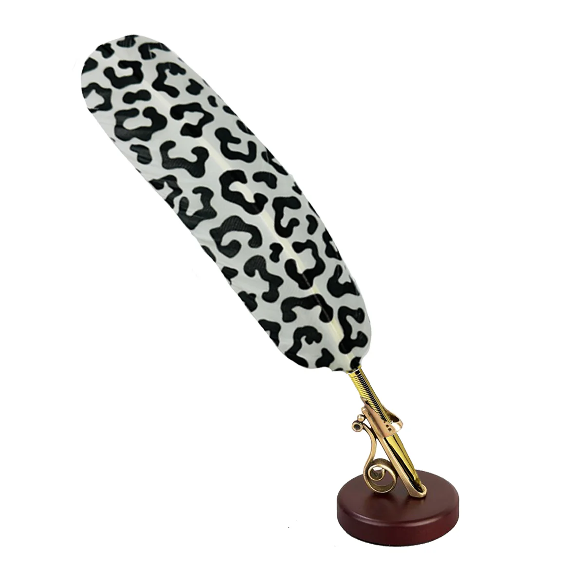 Animal Print Feather Ballpoint Pen with 2 refills in folder - Image 9