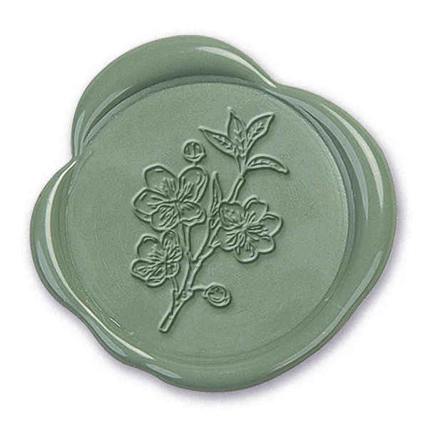 Apple Blossom Branch Wax Seal Stamp #5181-USA Handcrafted - Image 2