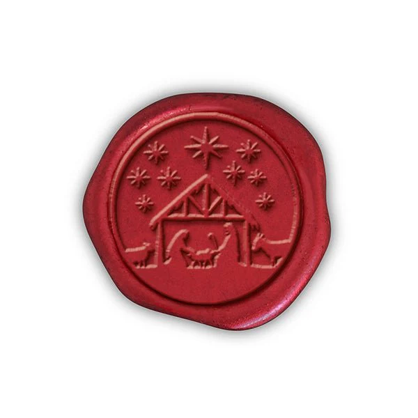 Nativity Christmas Wax Seal Stickers 8PK - Hand Pressed 1 1/4" - Image 10