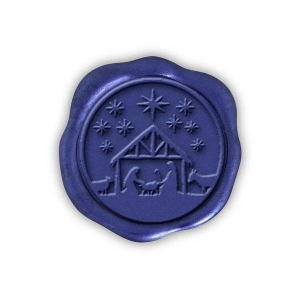 Nativity Christmas Wax Seal Stickers 8PK - Hand Pressed 1 1/4" - Image 12