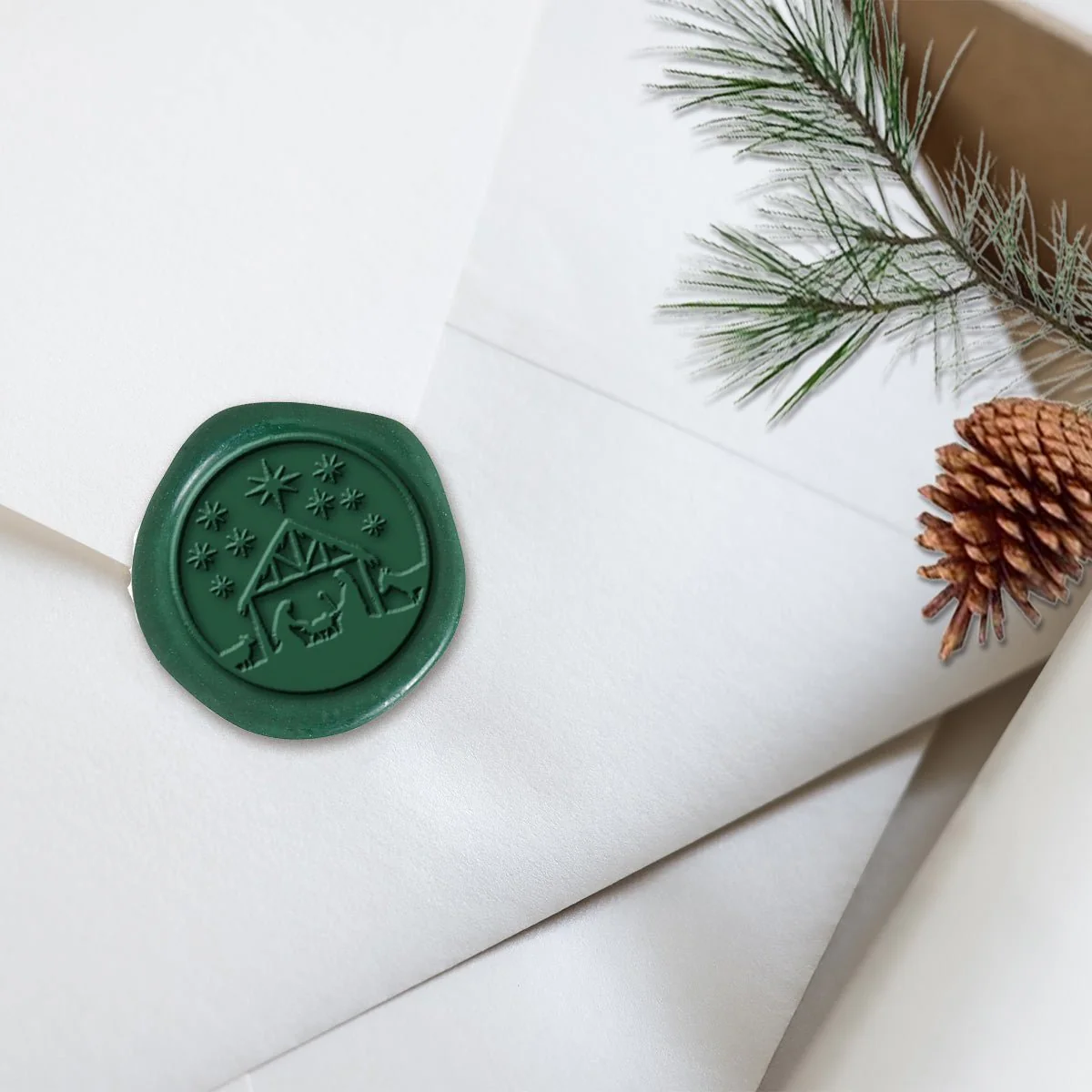 Nativity Christmas Wax Seal Stickers 8PK - Hand Pressed 1 1/4" - Image 19