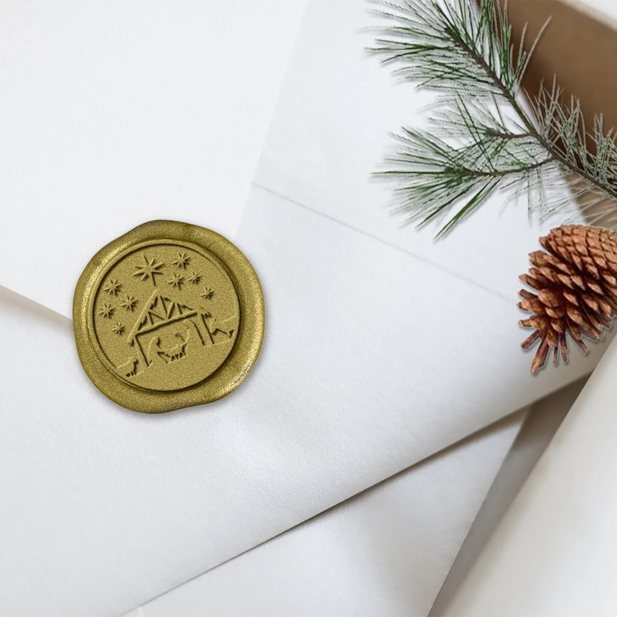 Nativity Christmas Wax Seal Stickers 8PK - Hand Pressed 1 1/4" - Image 22