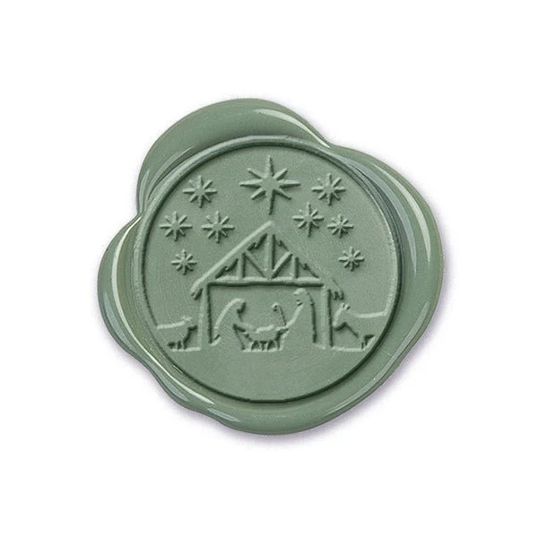Nativity Christmas Wax Seal Stickers 8PK - Hand Pressed 1 1/4" - Image 6