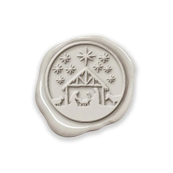 Nativity Christmas Wax Seal Stickers 8PK - Hand Pressed 1 1/4" - Image 7