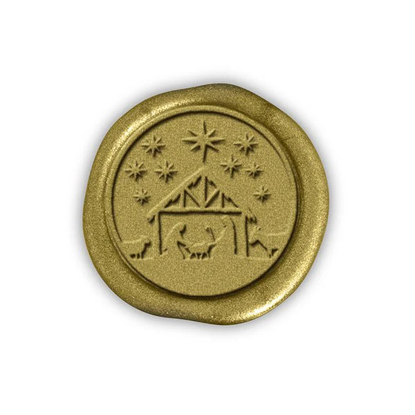Nativity Christmas Wax Seal Stickers 8PK - Hand Pressed 1 1/4" - Image 8