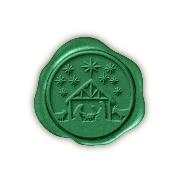 Nativity Christmas Wax Seal Stickers 8PK - Hand Pressed 1 1/4" - Image 9