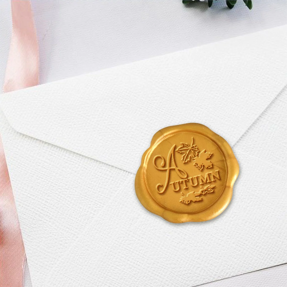 Autumn Adhesive Symbol Wax Seal Stickers 10PK - Hand Pressed 1 1/4" - Image 3