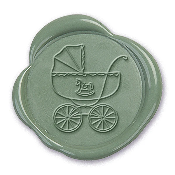 Baby Stroller Wax Seal Stamp #3925- USA Handcrafted - Image 2
