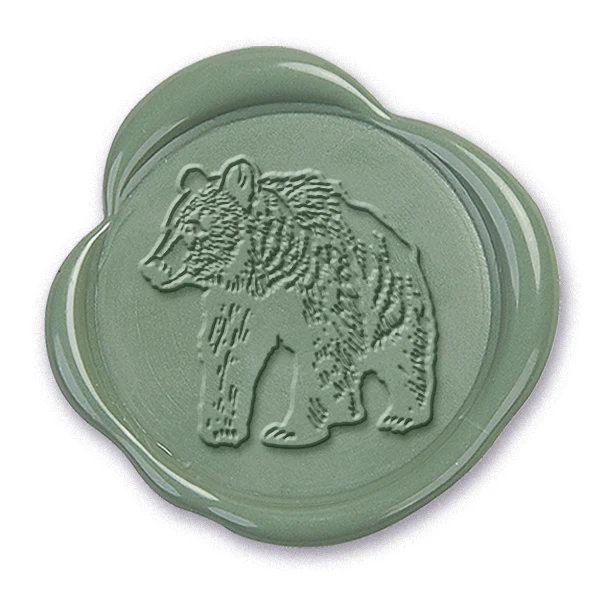 Bear Wax Seal Stamp #3530B-USA Handcrafted - Image 2