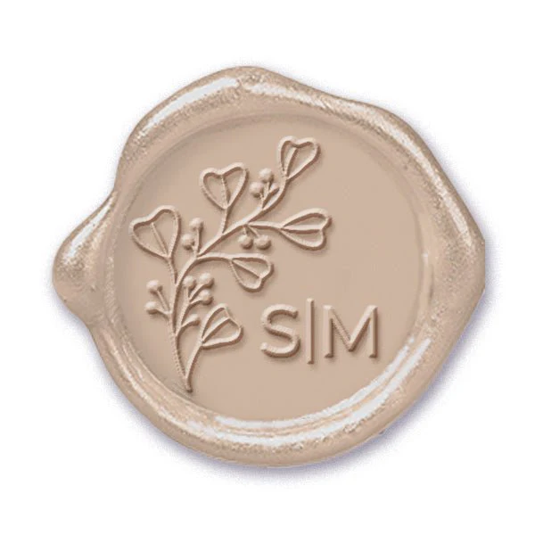 Bianca 2 Letter Wedding Monogram Custom Wax Seal Stamp #2506 - Image 2