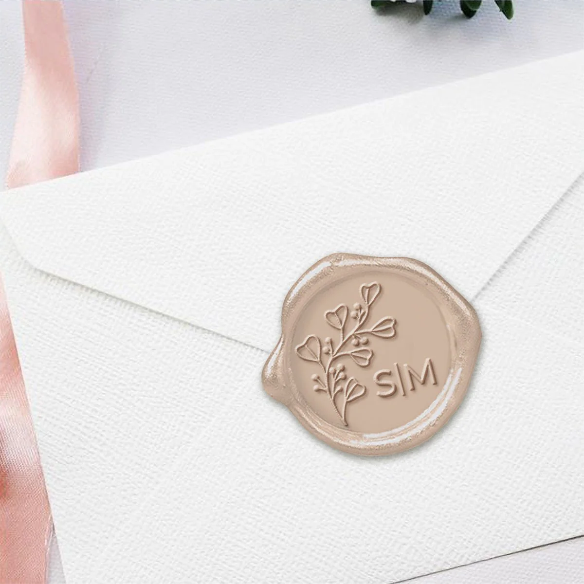 Bianca 2 Letter Wedding Monogram Custom Wax Seal Stamp #2506 - Image 3