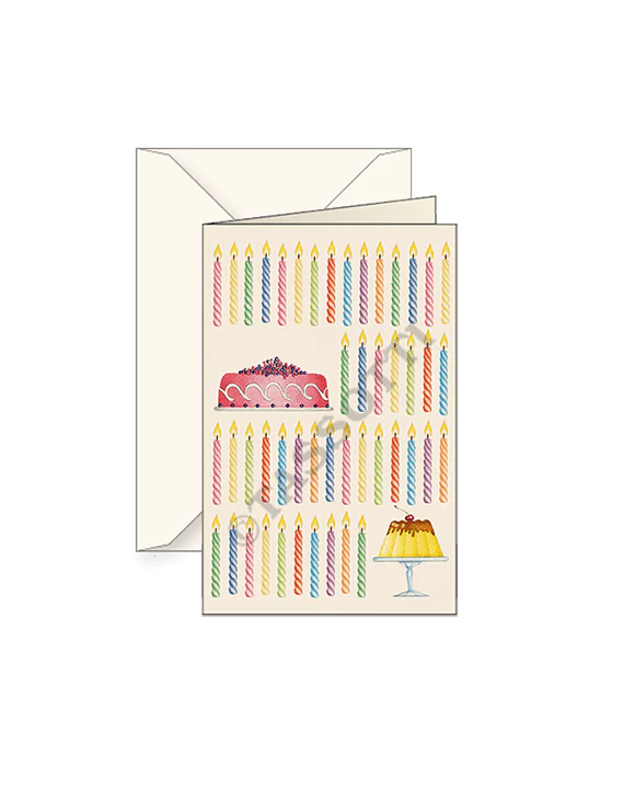 Birthday Small Note Cards with envelope 3x4 - Set of 2