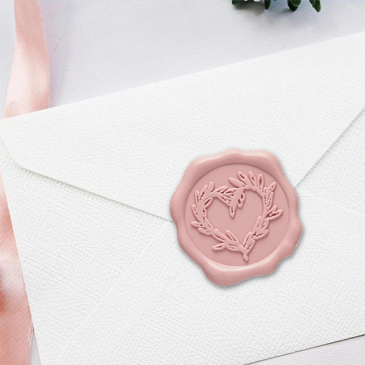 Branch Heart Hand Pressed Wedding Motif Adhesive Wax Seals #5155