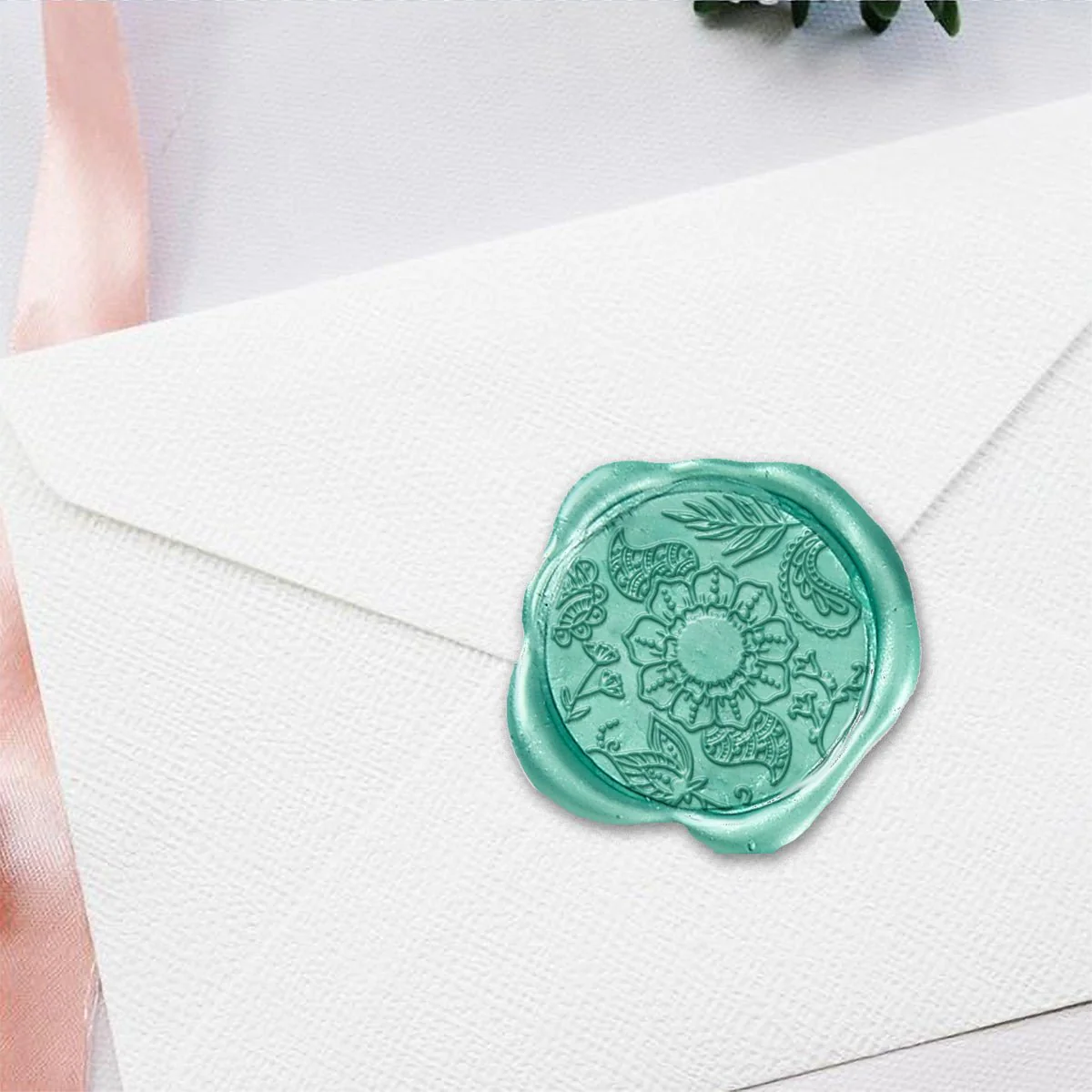 Floralicious Hand Pressed Wedding Motif Adhesive Wax Seals #8017