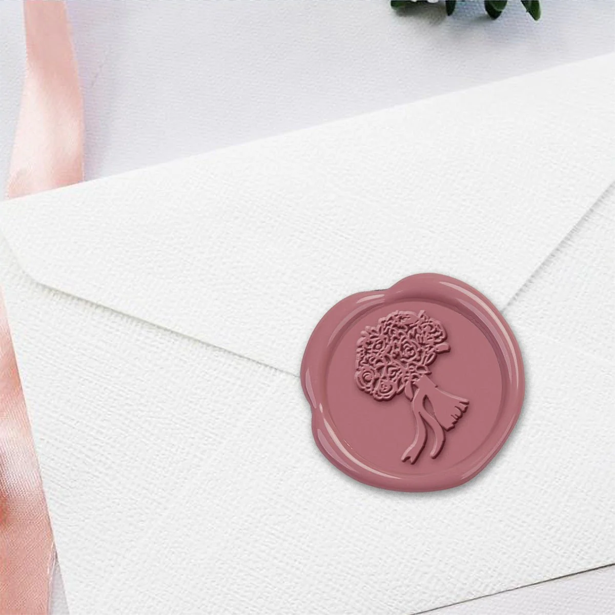Wedding Bouquet Hand Pressed Wedding Motif Adhesive Wax Seals #8501