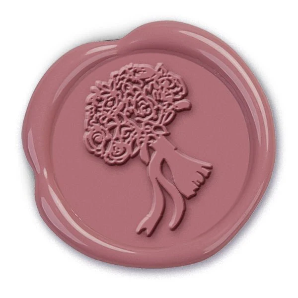 Wedding Bouquet Hand Pressed Wedding Motif Adhesive Wax Seals #8501 - Image 2