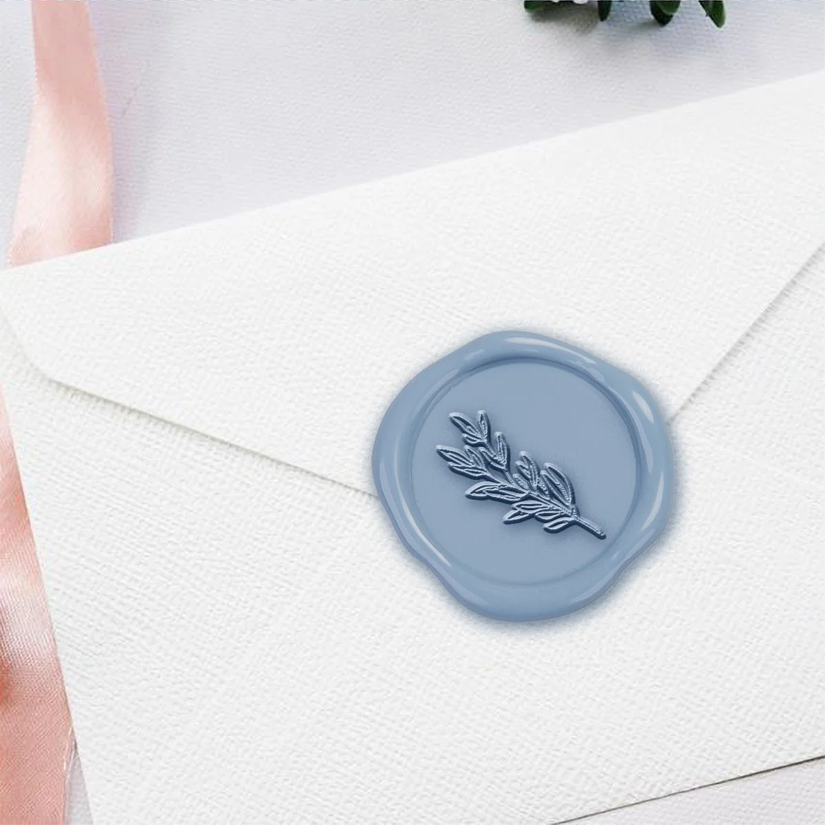 Rosemary Hand Pressed Wedding Motif Adhesive Wax Seals #8508