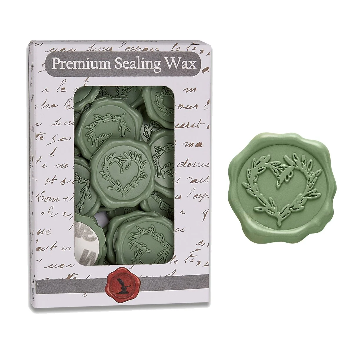 Branch Heart Wedding Adhesive Wax Seal Quick-Ship Stickers 25PK-7 Colors - Image 5