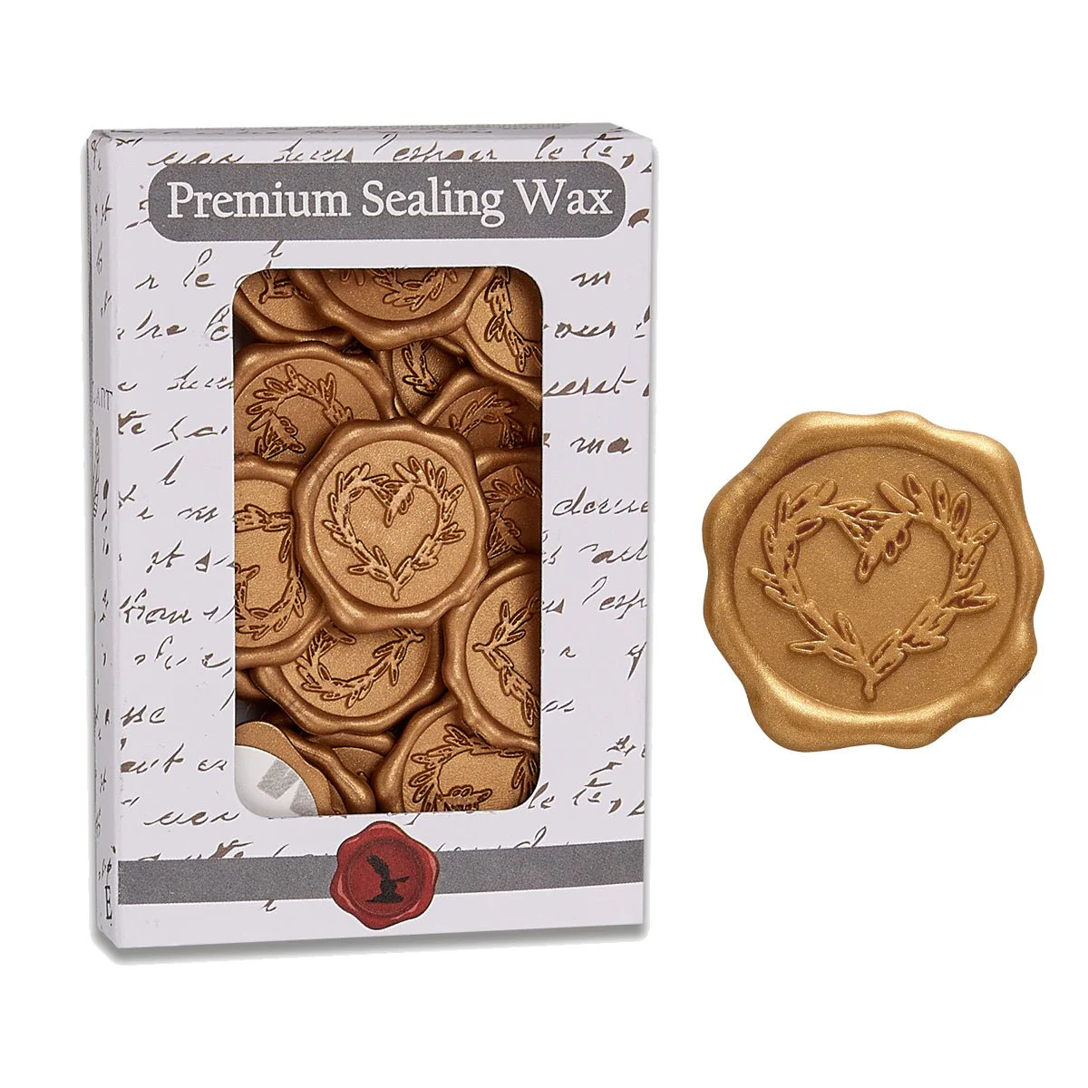 Branch Heart Wedding Adhesive Wax Seal Quick-Ship Stickers 25PK-7 Colors - Image 6