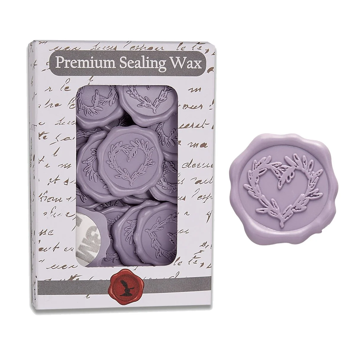 Branch Heart Wedding Adhesive Wax Seal Quick-Ship Stickers 25PK-7 Colors - Image 8