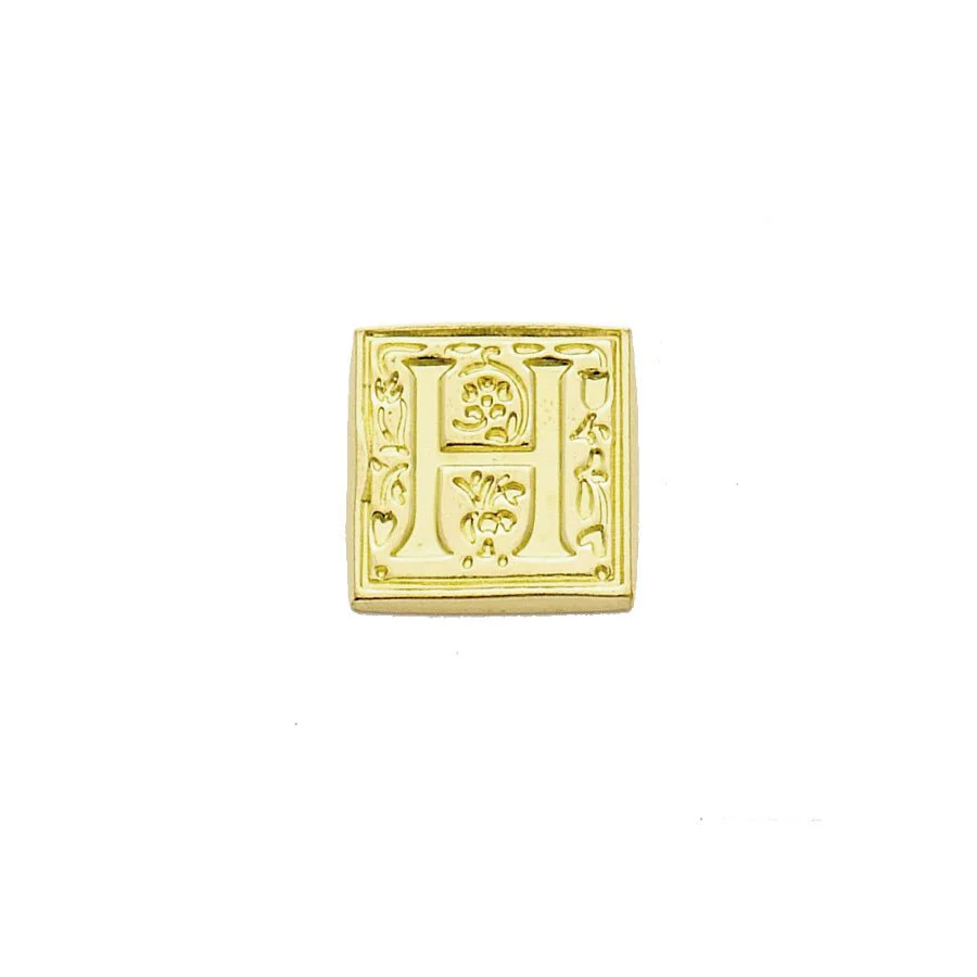 Brass Filigree Initial Wax Seal Stamp Gift Set Kit with Gold Sealing Wax - Image 10