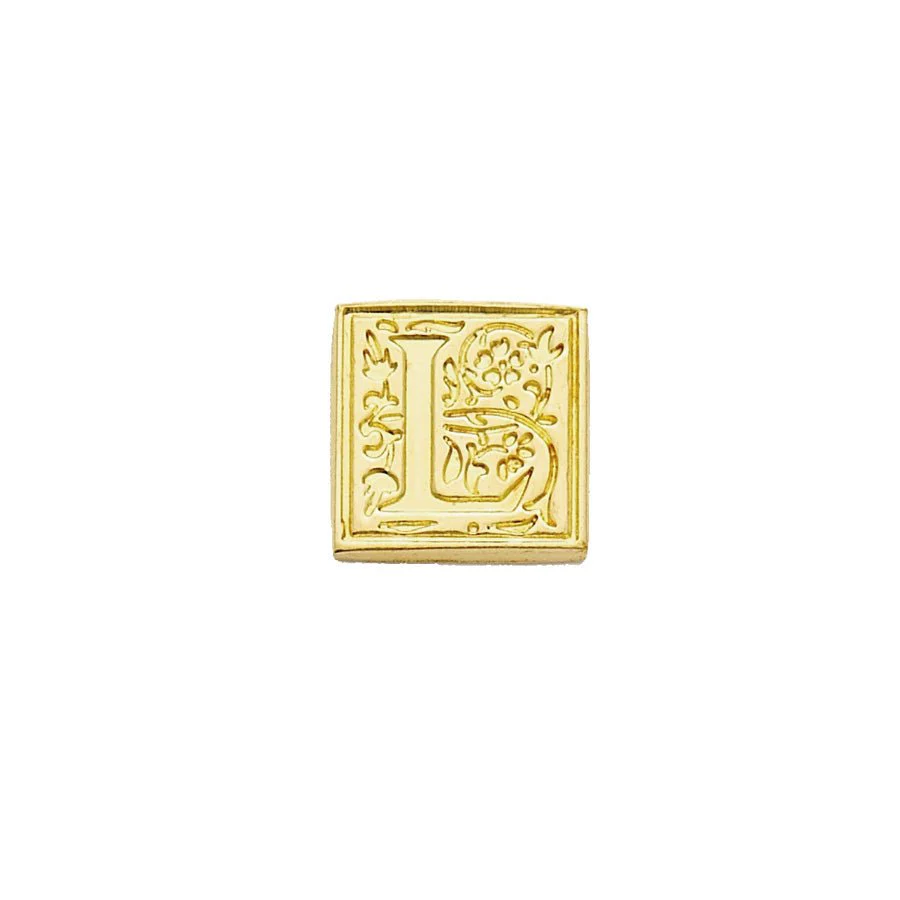 Brass Filigree Initial Wax Seal Stamp Gift Set Kit with Gold Sealing Wax - Image 14