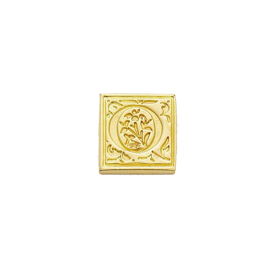 Brass Filigree Initial Wax Seal Stamp Gift Set Kit with Gold Sealing Wax - Image 17