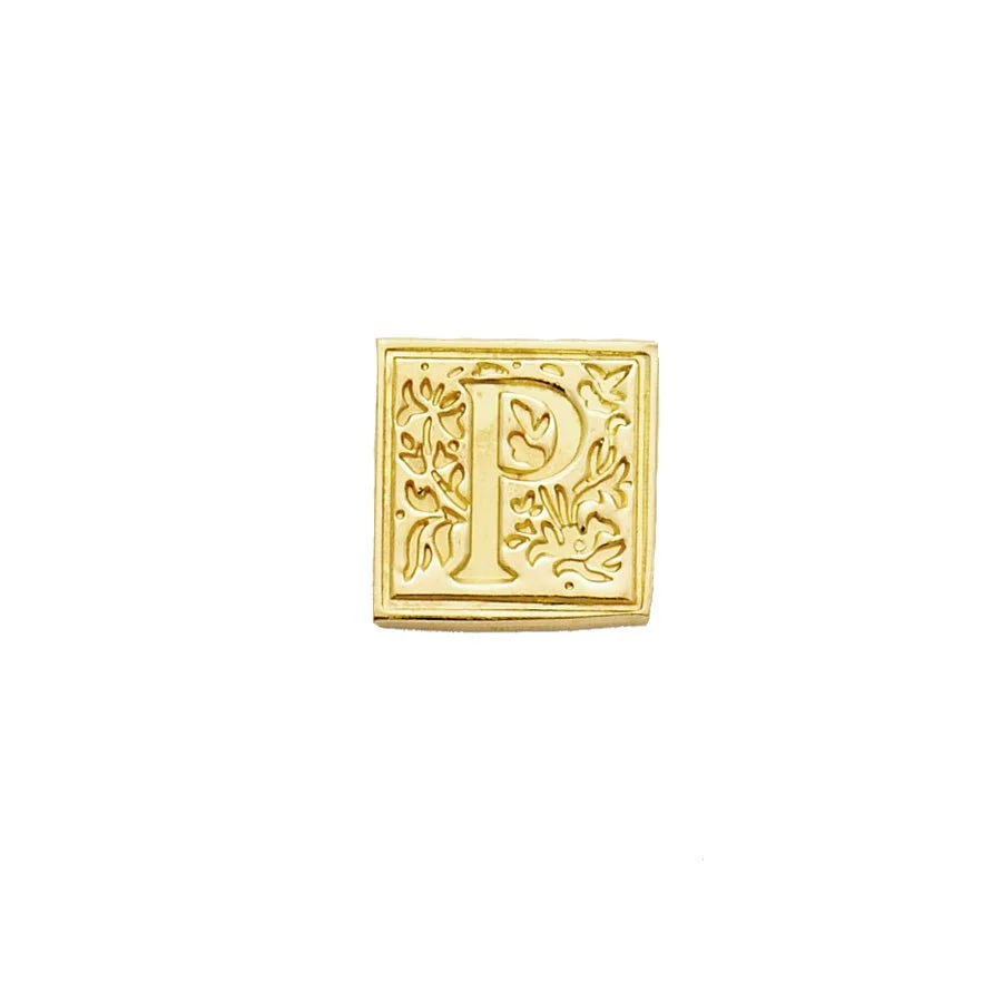 Brass Filigree Initial Wax Seal Stamp Gift Set Kit with Gold Sealing Wax - Image 18
