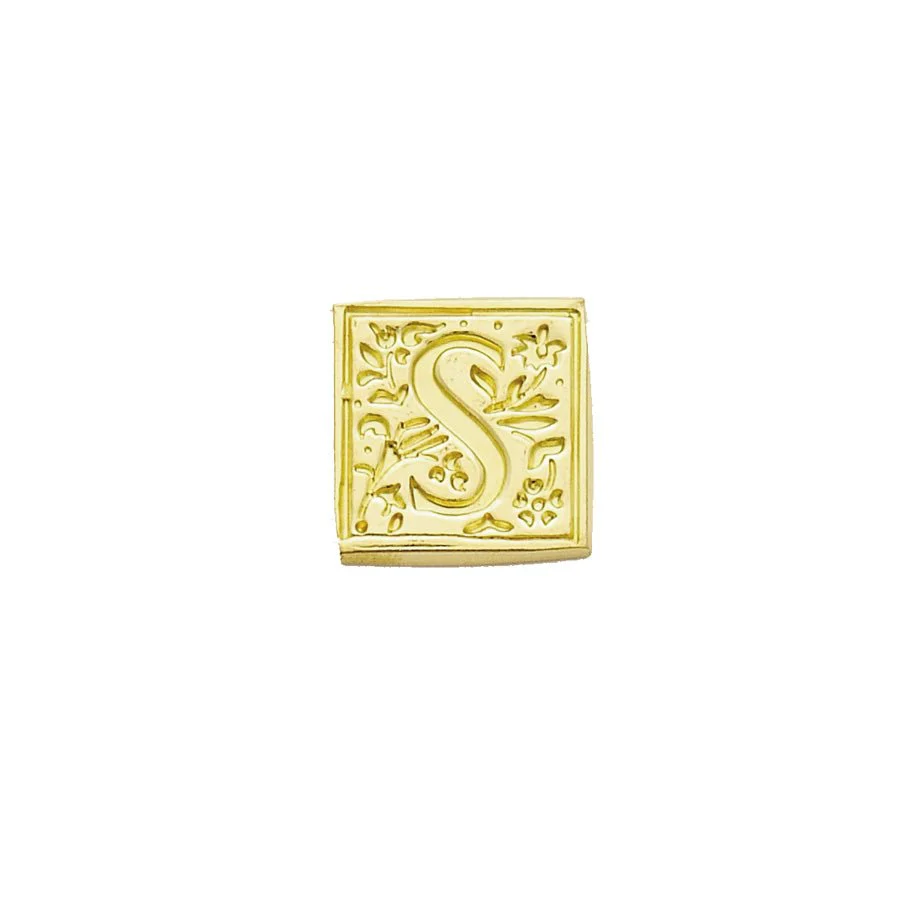 Brass Filigree Initial Wax Seal Stamp Gift Set Kit with Gold Sealing Wax - Image 21
