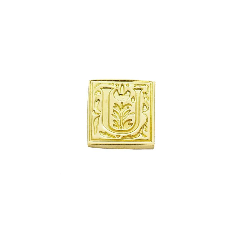Brass Filigree Initial Wax Seal Stamp Gift Set Kit with Gold Sealing Wax - Image 23