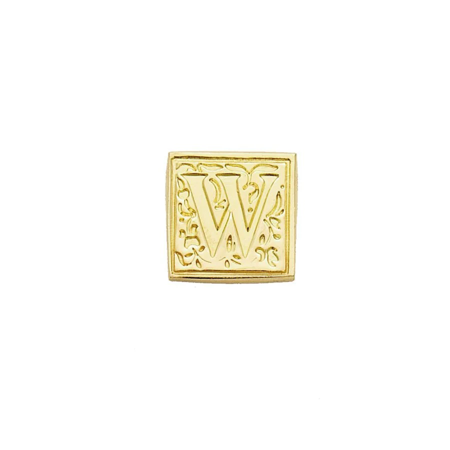 Brass Filigree Initial Wax Seal Stamp Gift Set Kit with Gold Sealing Wax - Image 25