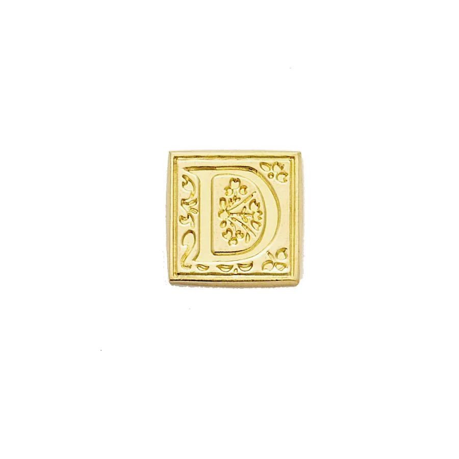 Brass Filigree Initial Wax Seal Stamp Gift Set Kit with Gold Sealing Wax - Image 6