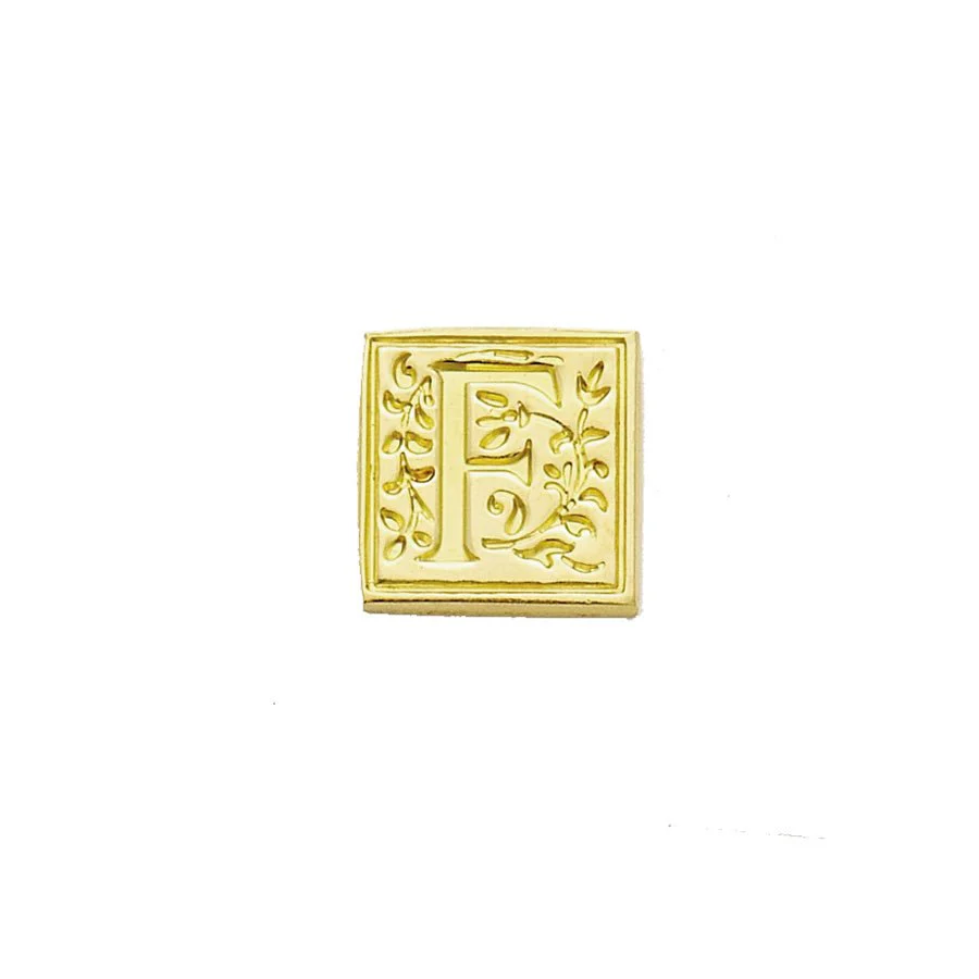 Brass Filigree Initial Wax Seal Stamp Gift Set Kit with Gold Sealing Wax - Image 8