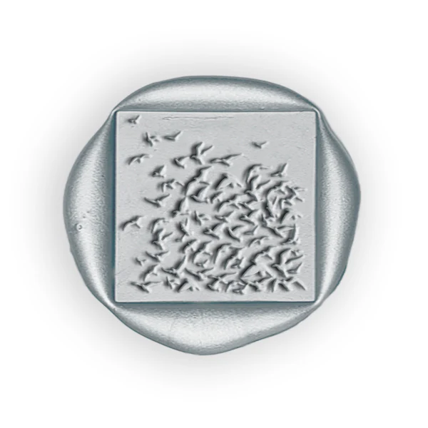 Flock of Birds Square 1 1/8" Wax Seal Stamp #3547-USA Handcrafted - Image 2