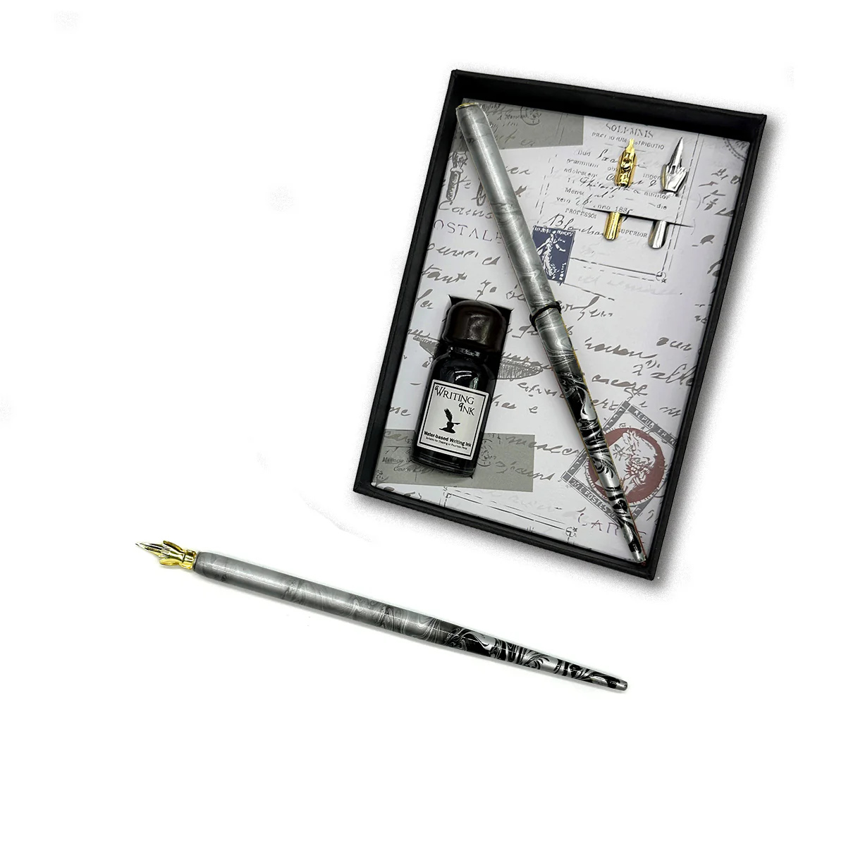 Calligraphy Dip Pen & Ink Starter Gift Set with Wood Pen, Ink and extra Nibs - Image 4