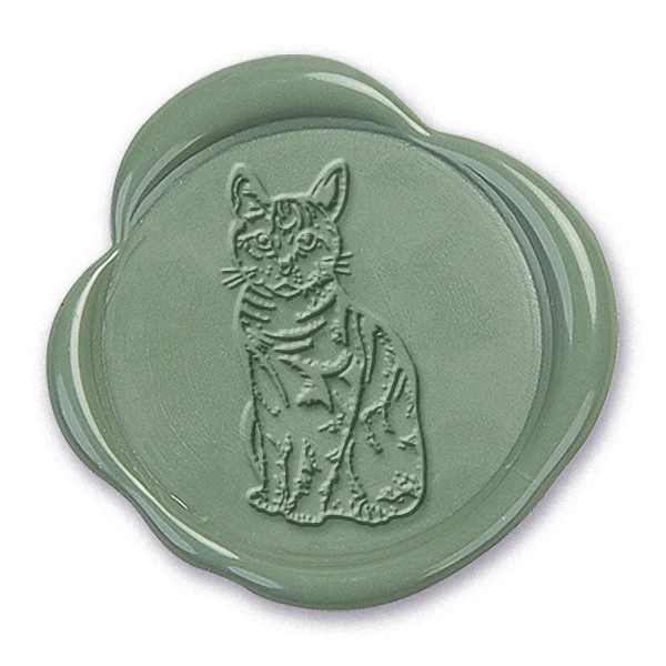 Cat Wax Seal Stamp #3224B-USA Handcrafted - Image 2