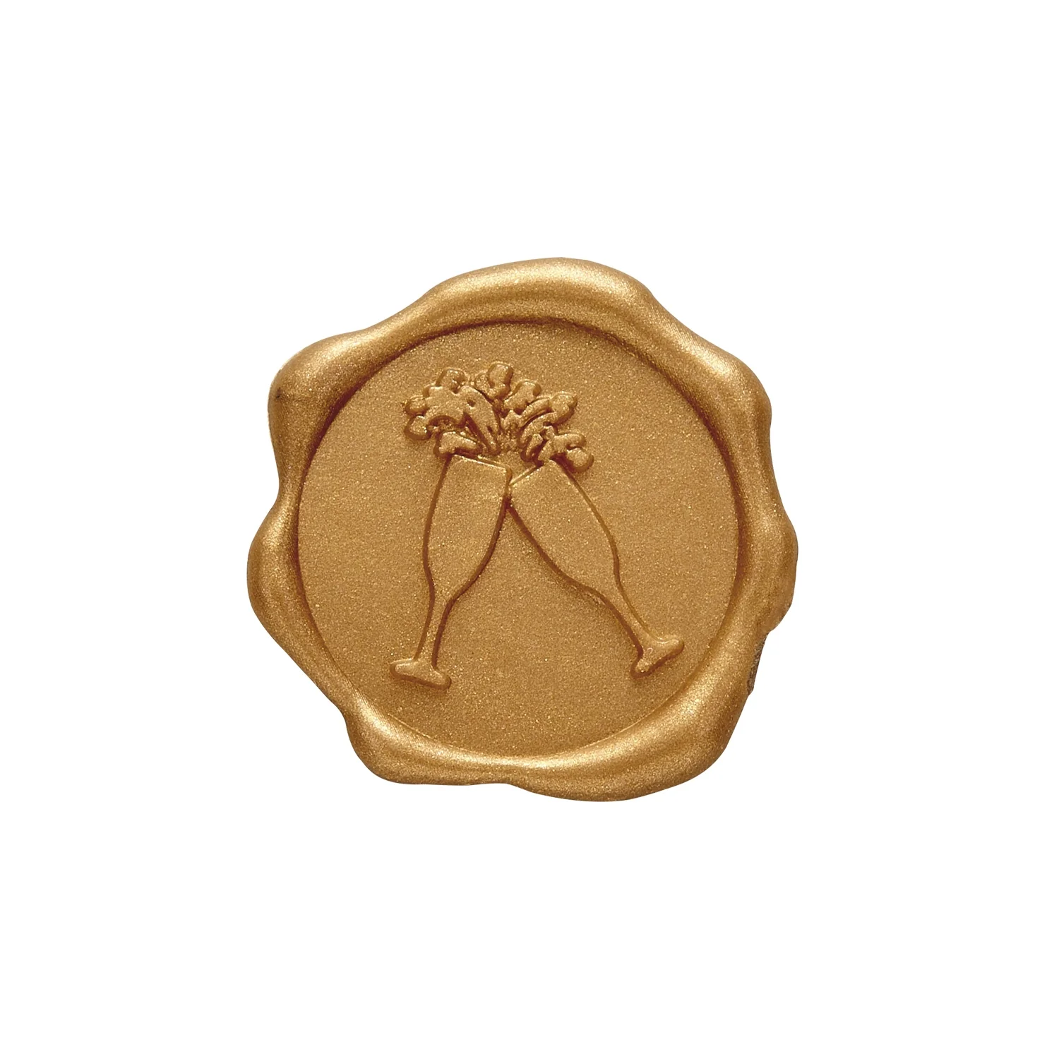 Champagne Glasses Wedding Adhesive Wax Seal Quick-Ship Stickers 25PK - Image 3