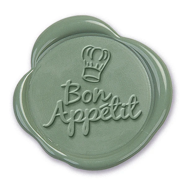 Chef Bon Appetit Wax Seal Stamp #D401- USA Handcrafted - Image 2