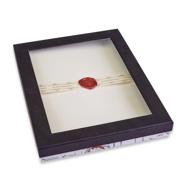 Classic Linen Brilliant White Stationery Set Gift Box - 20/10 - Image 3
