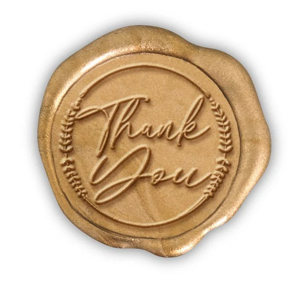 Thank You Hand Pressed Adhesive Wax Seals #7883PNS - Image 2