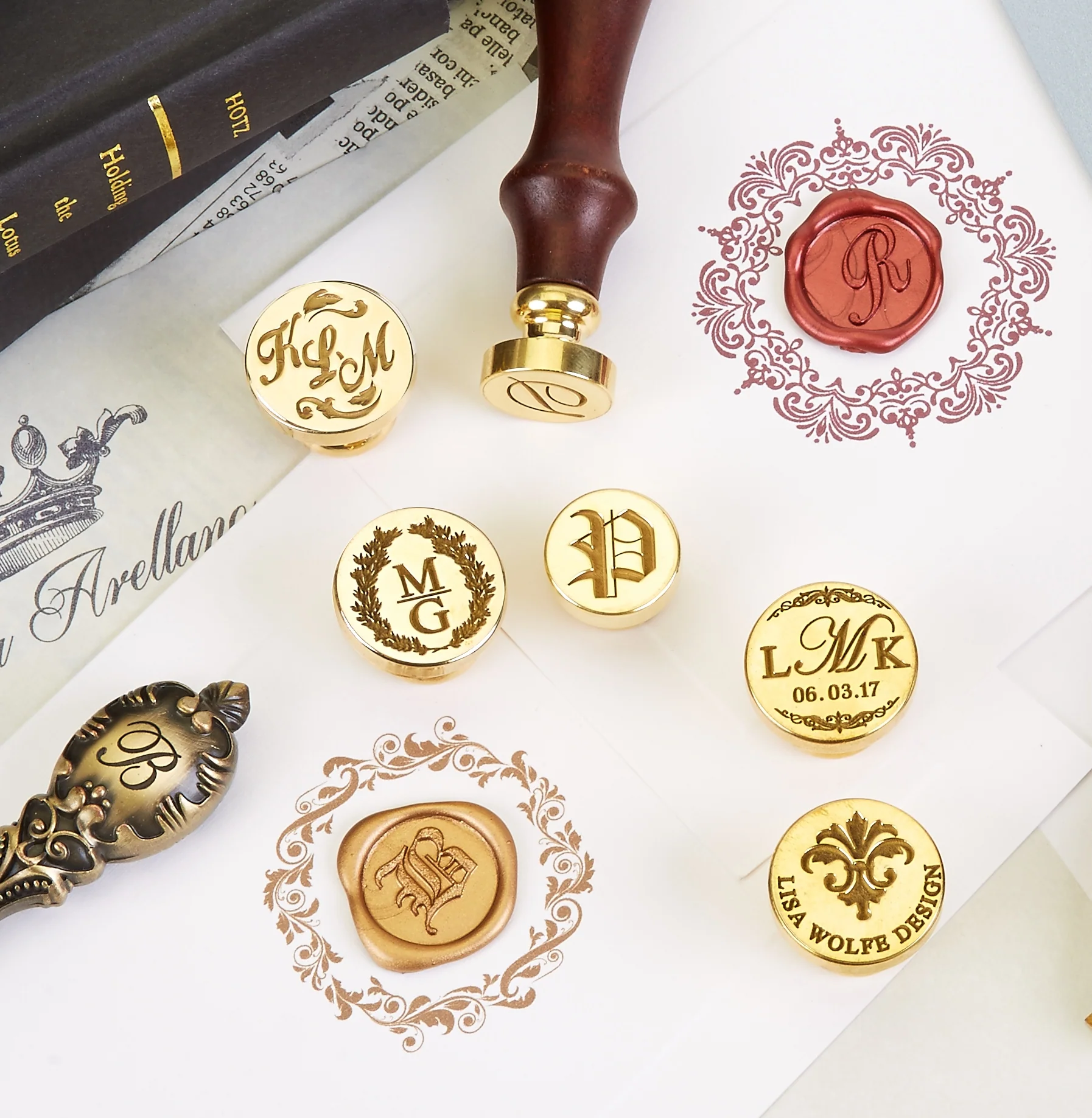 Create your Own Wedding Wax Seal Stamp from your Logo or Art with Choice of Handle - Image 5